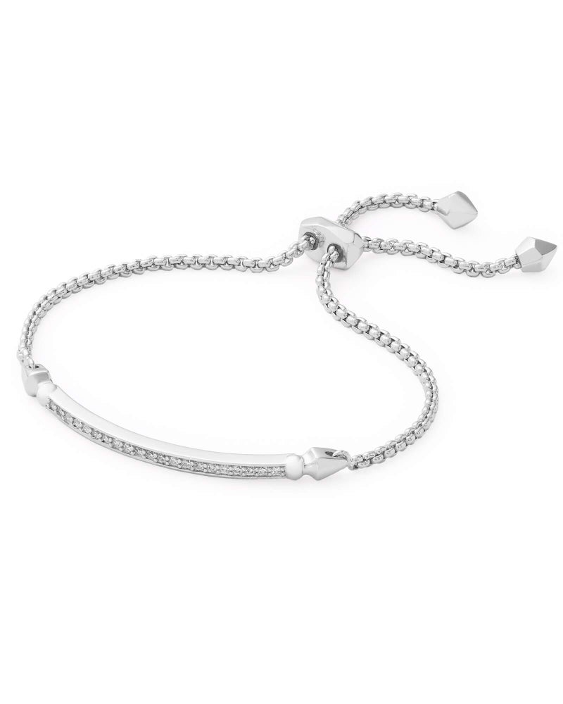 Kendra Scott Ott Adjustable Link Chain Bracelet for Women, Fashion Jewelry, Rhodium-Plated - Image 1